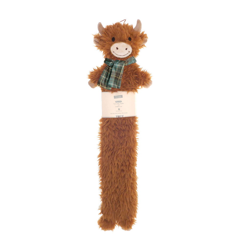 Long Hot Water Bottle with Novelty Cover - Assorted Snuggly Designs