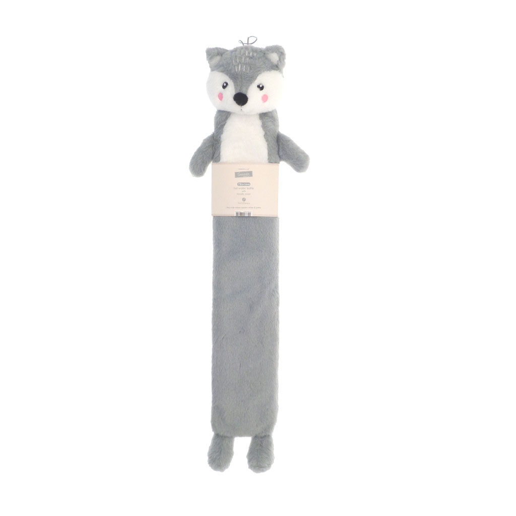 Long Hot Water Bottle with Novelty Cover - Assorted Snuggly Designs