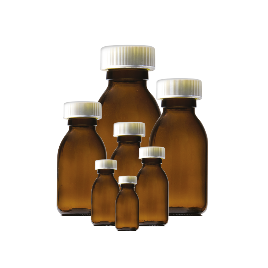 100ml Precapped Round Glass Bottles