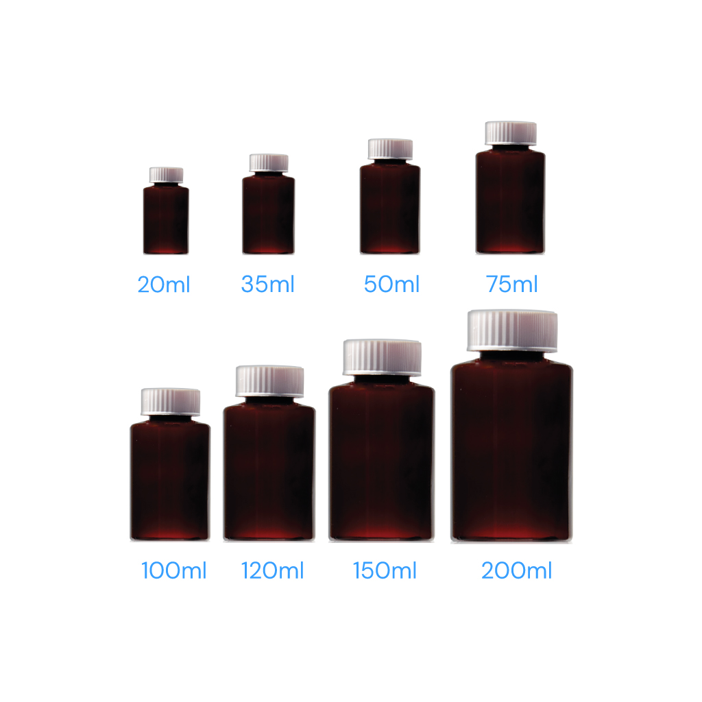 150ml Precapped PET Round Tablet Bottles