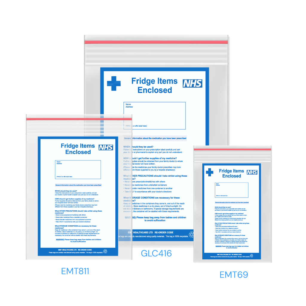 Polygrip Self Seal Fridge Bags 205x280mm+75mm