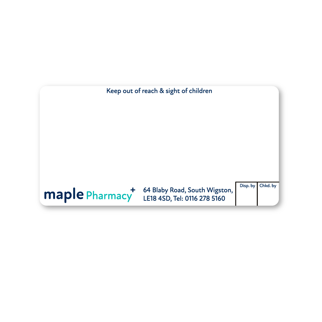 Maple Pharmacy Labels 64 Blaby Road