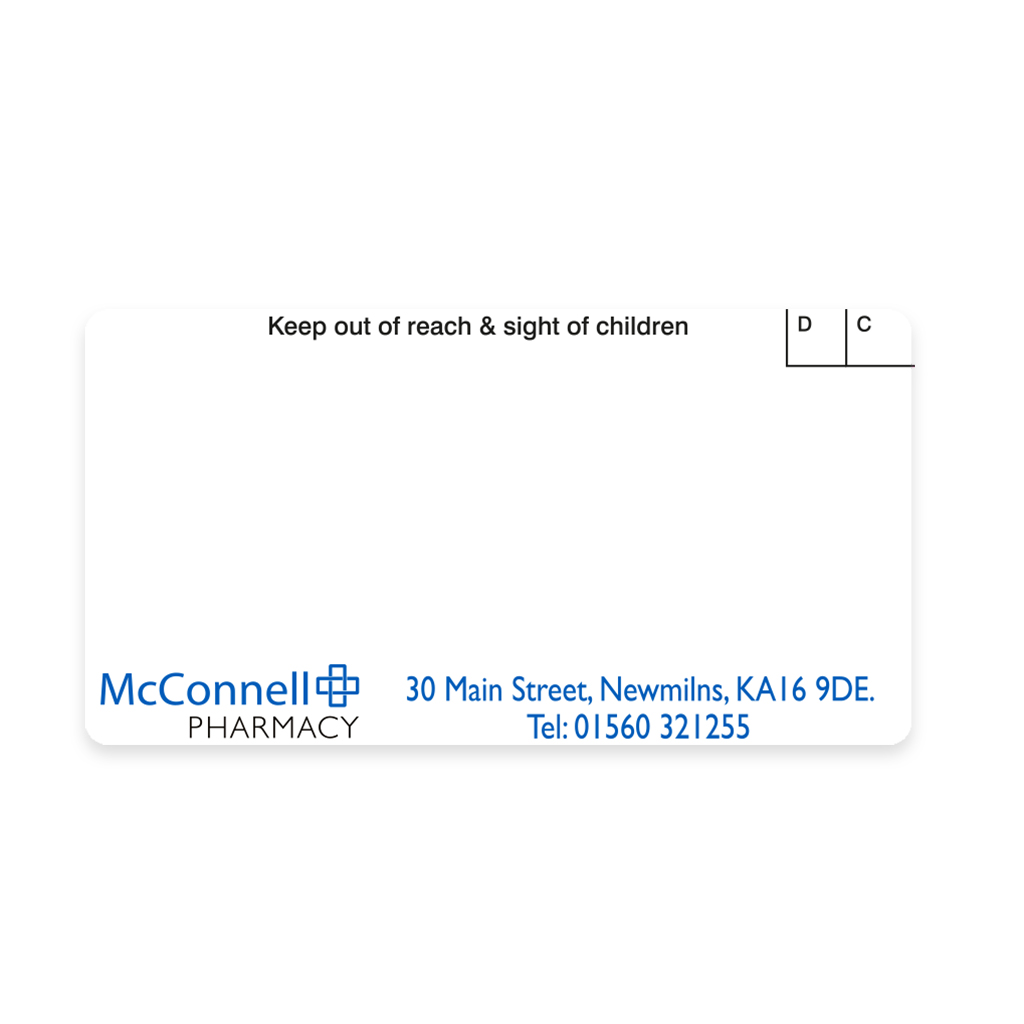 McConnell Pharmacy (Newmilns) Labels