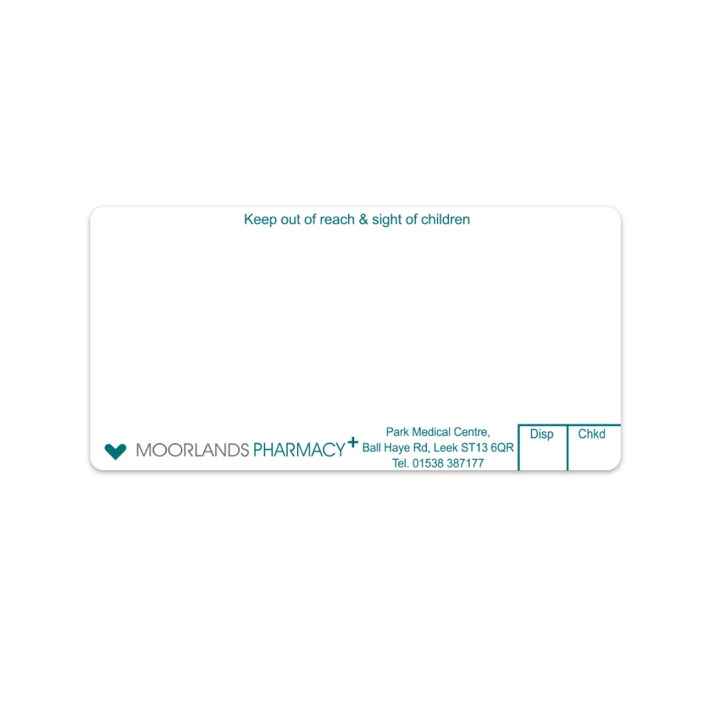 [AZEMT3339] Ascent Group   Moorlands Pharmacy Labels