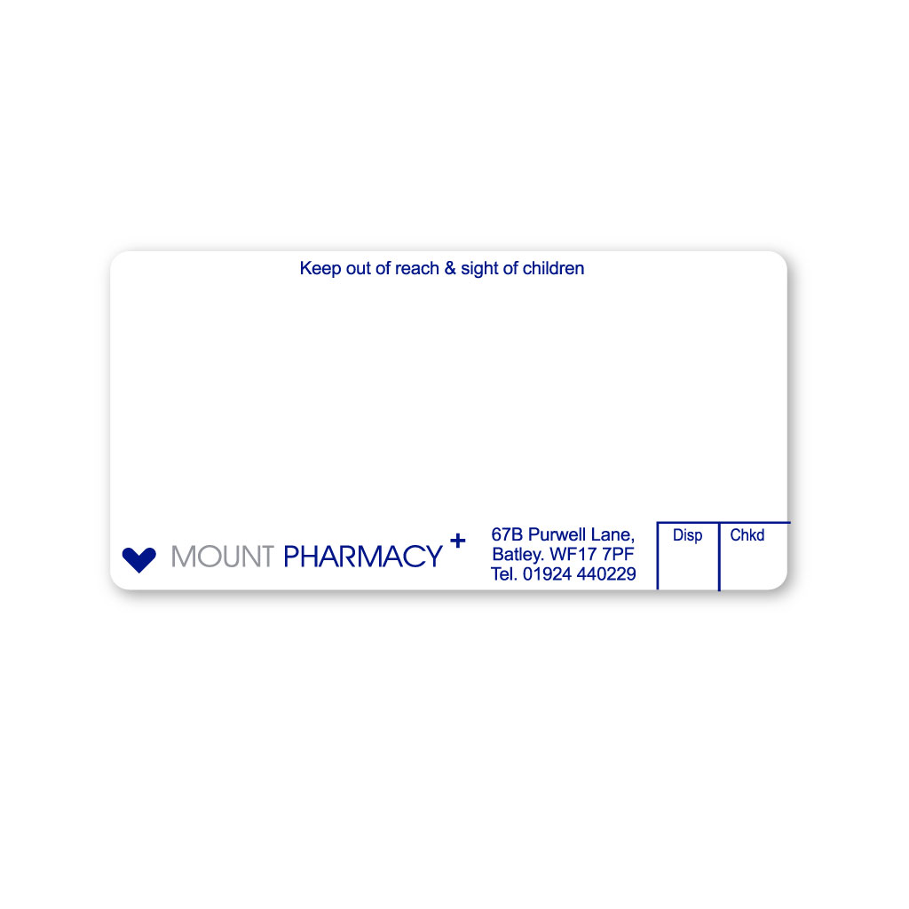 Ascent Group   Mount Pharmacy (Batley) Labels