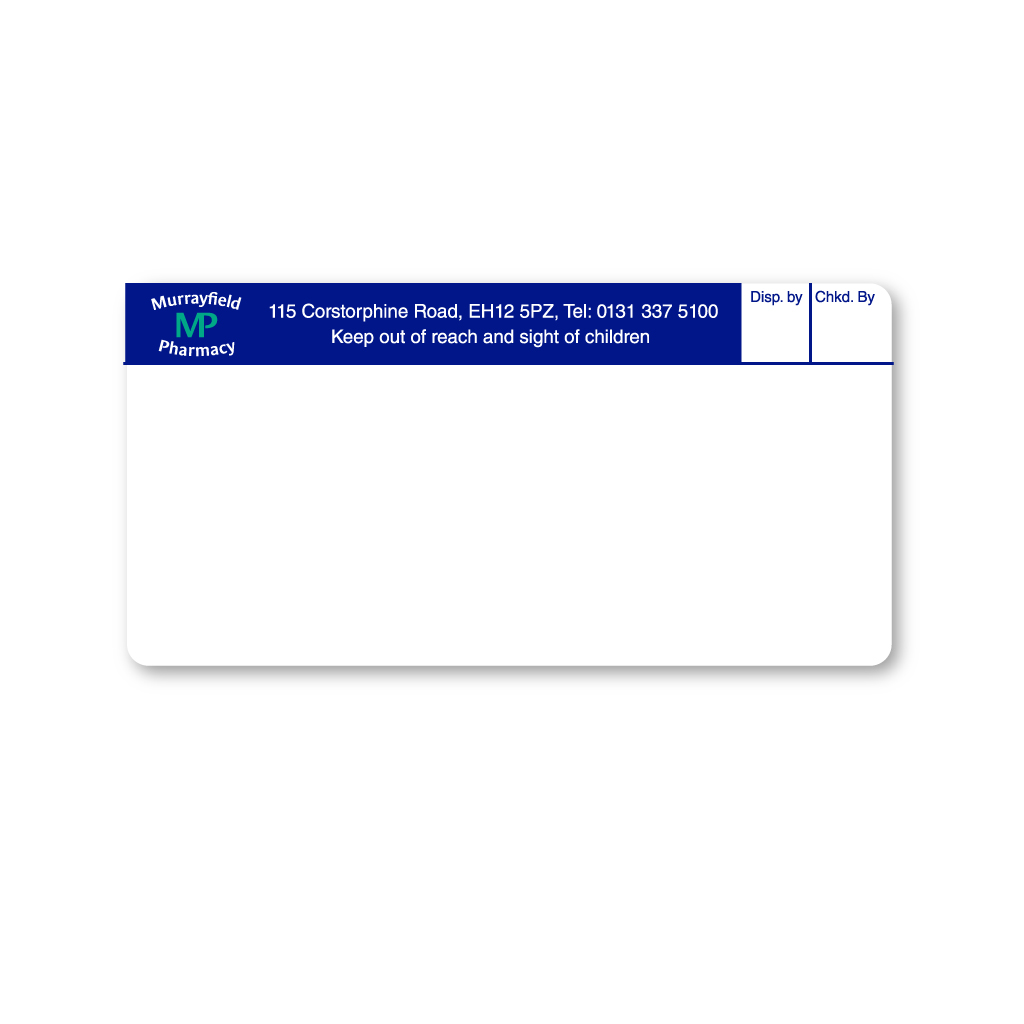 Murrayfield Pharmacy Labels