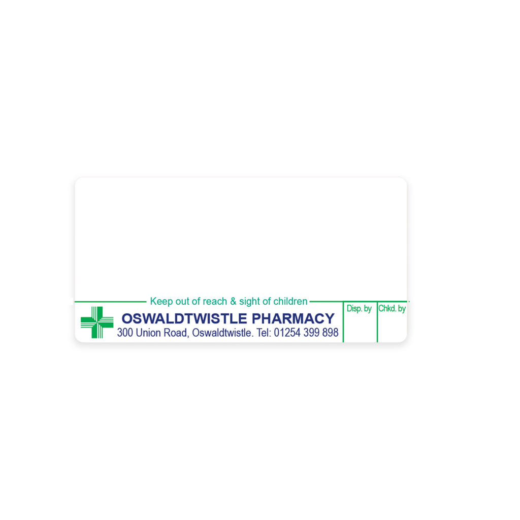 Oswaldtwistle Pharmacy Dispensing Labels