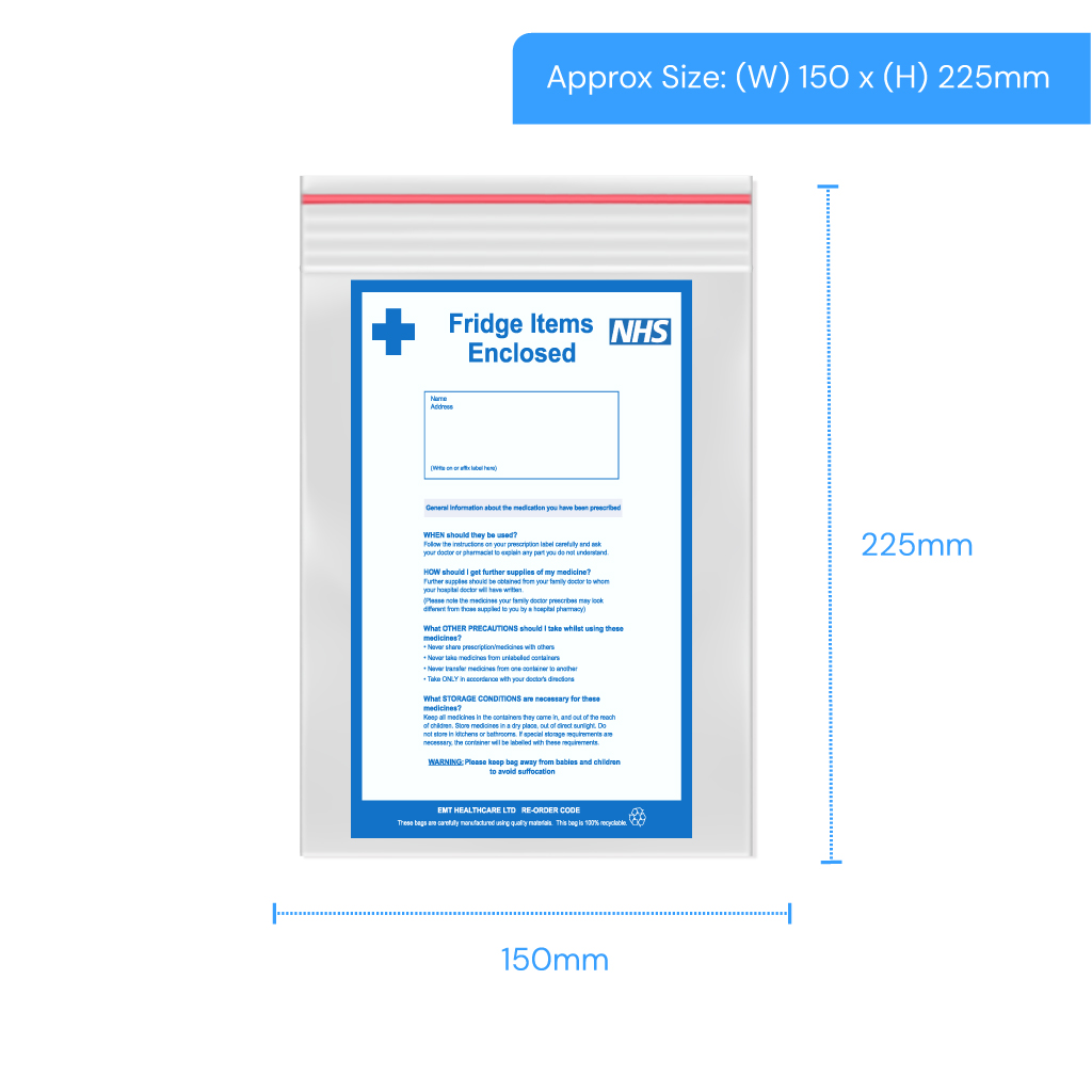 Polygrip Self Seal Fridge Bags 150x225mm+75mm