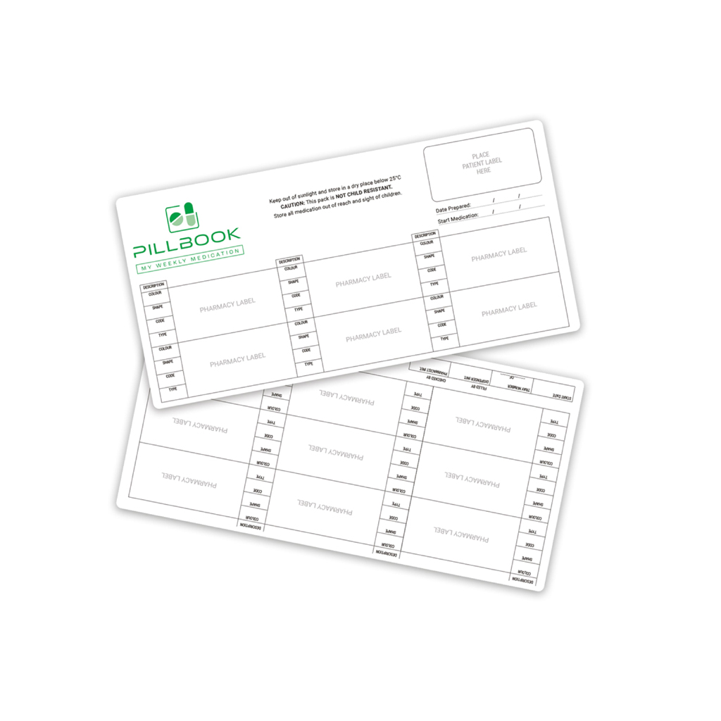 [FPXLINSERTS] PillBook Maxi Cavity Paper Inserts