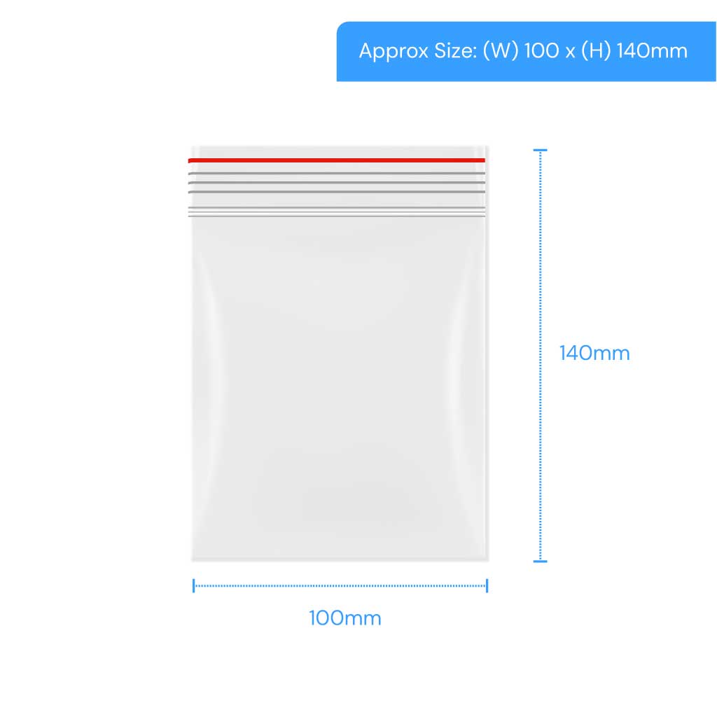 [LGRP070] Polygrip Self Seal Bags 100x140mm