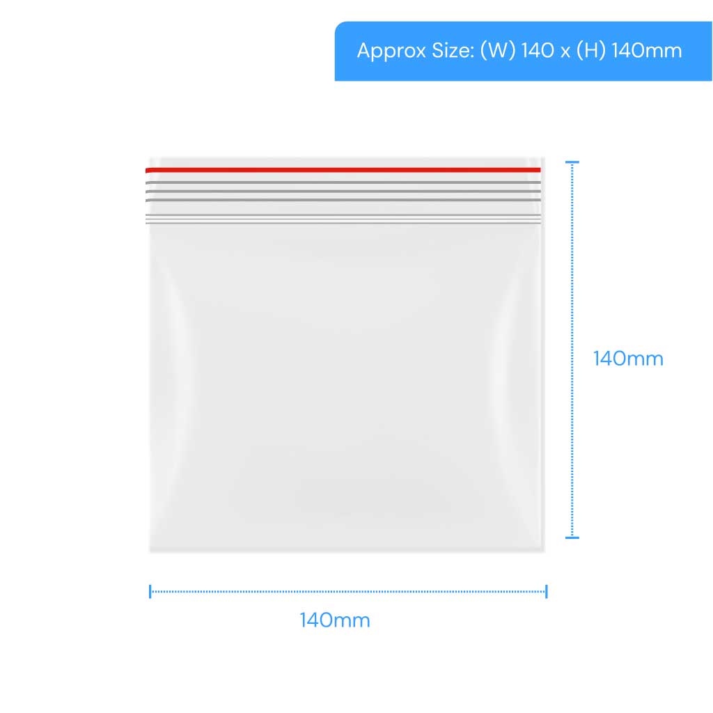 [LGRP080] Polygrip Self Seal Bags 140x140mm