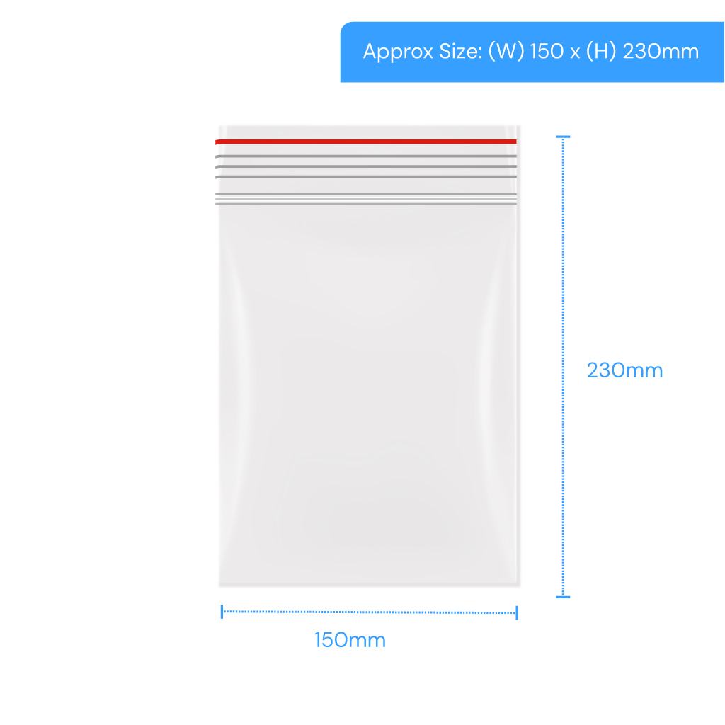 Polygrip Self Seal Bags 150x230mm 