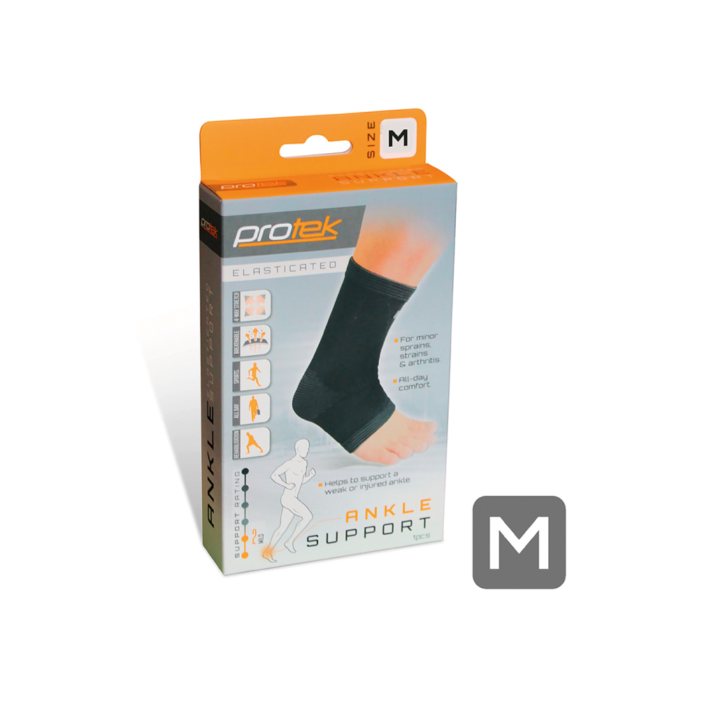 [P20113] Protek Elasticated Ankle Support Size Medium