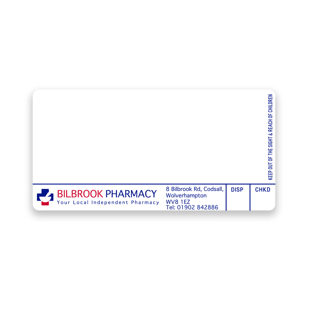 Roshban Bilbrook Pharmacy Labels