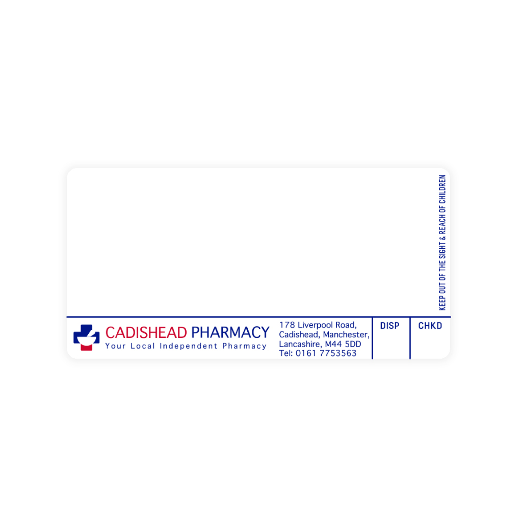Roshban Cadishead Pharmacy Labels
