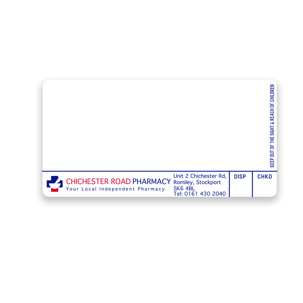 Roshban Chichester Rd Pharmacy Labels