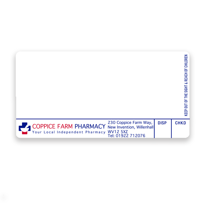 Roshban Coppice Farm Pharmacy Labels