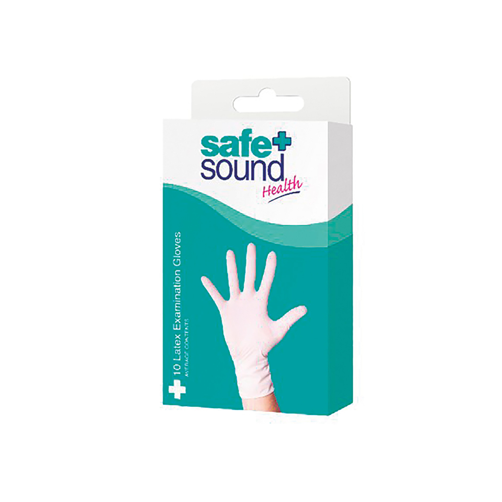 [SA8923] Safe & Sound Latex Examination Gloves Powder Free & Disposable