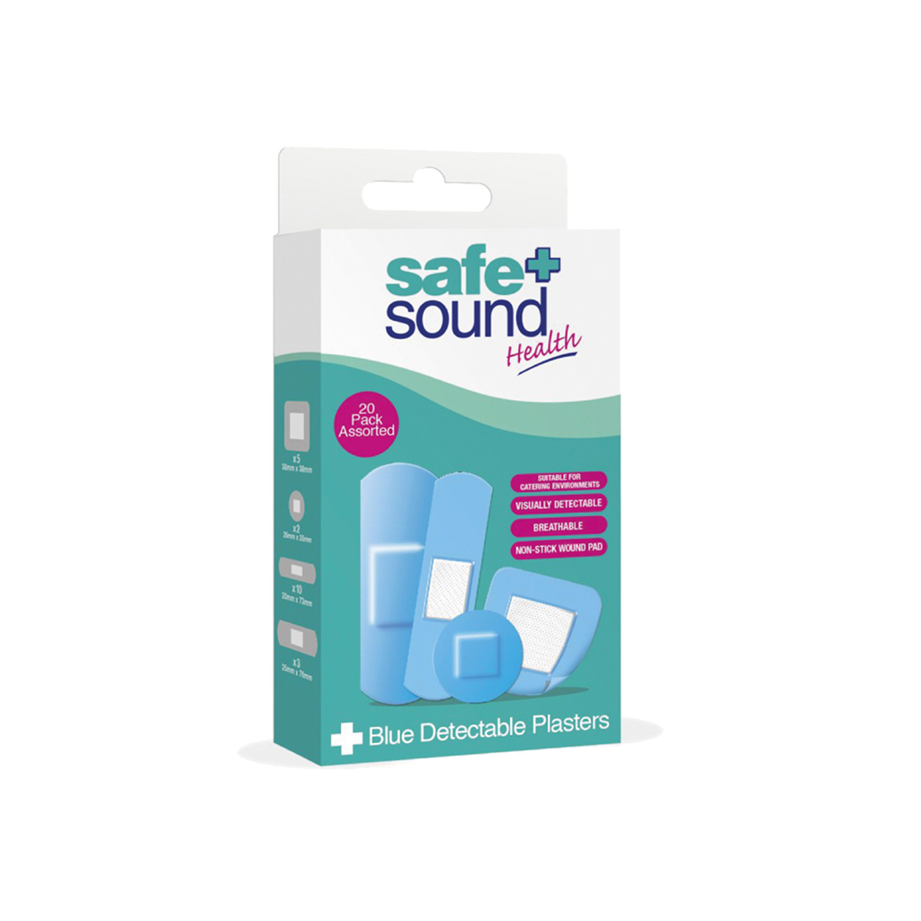 [SA4024] Safe & Sound Blue Detectable Plasters