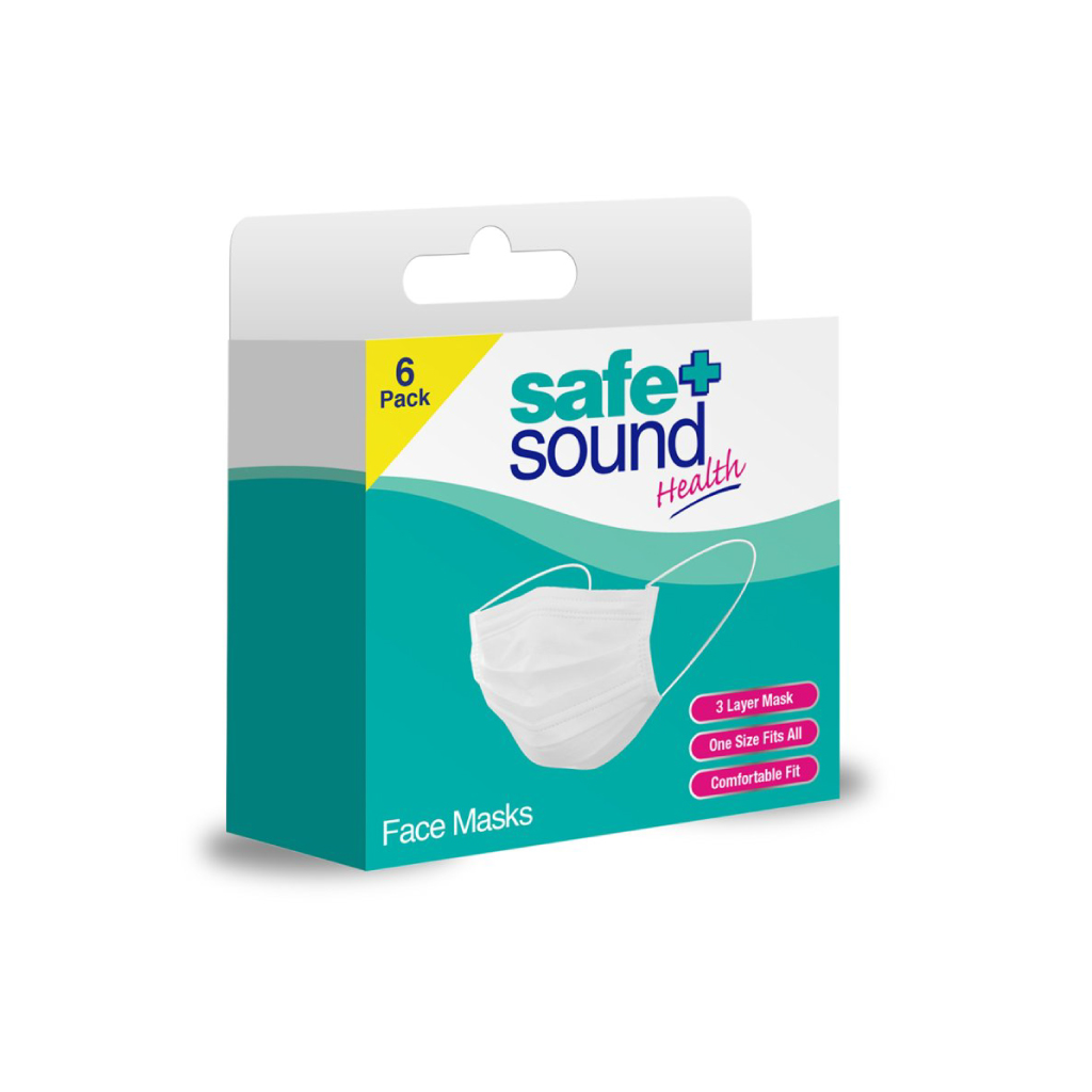 [SA8361] Safe & Sound Face Masks Disposable, Lightweight Protection