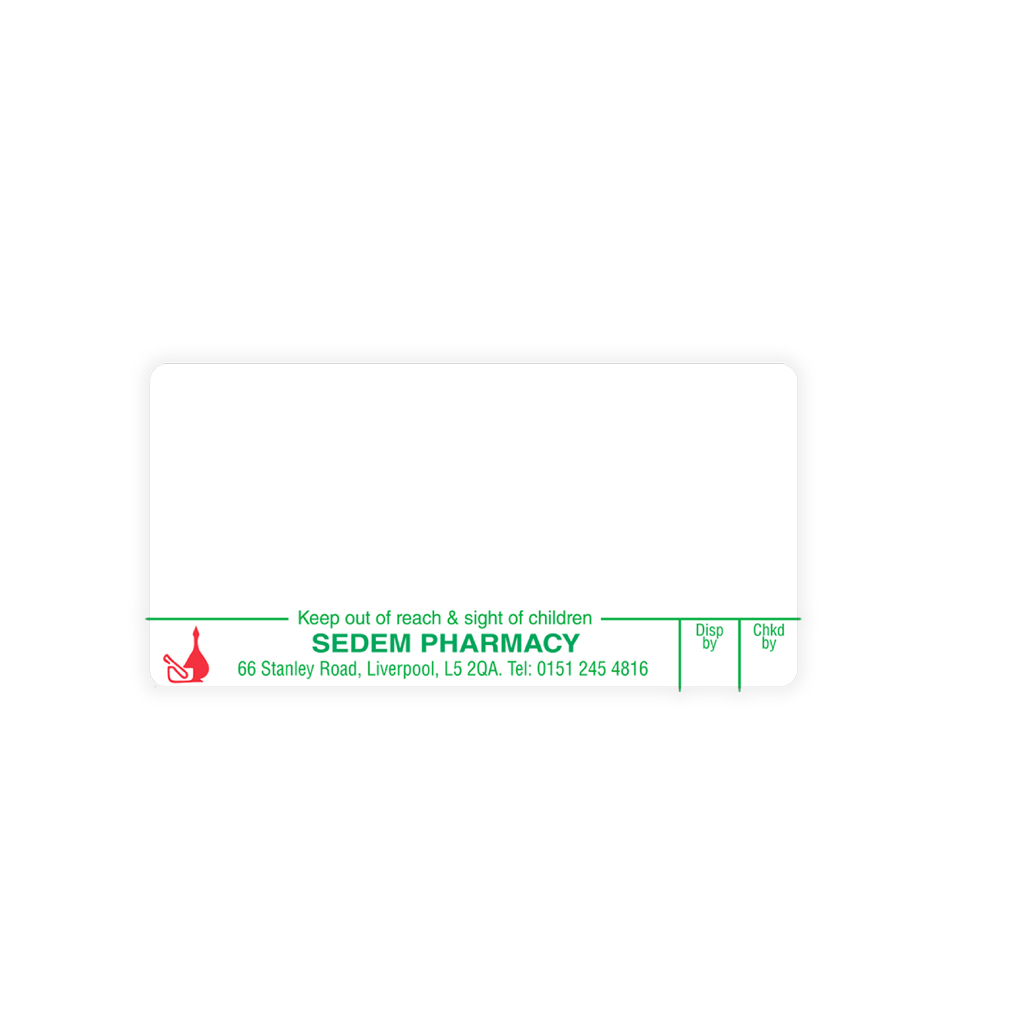 Sedem Pharmacy Labels Stanley Road