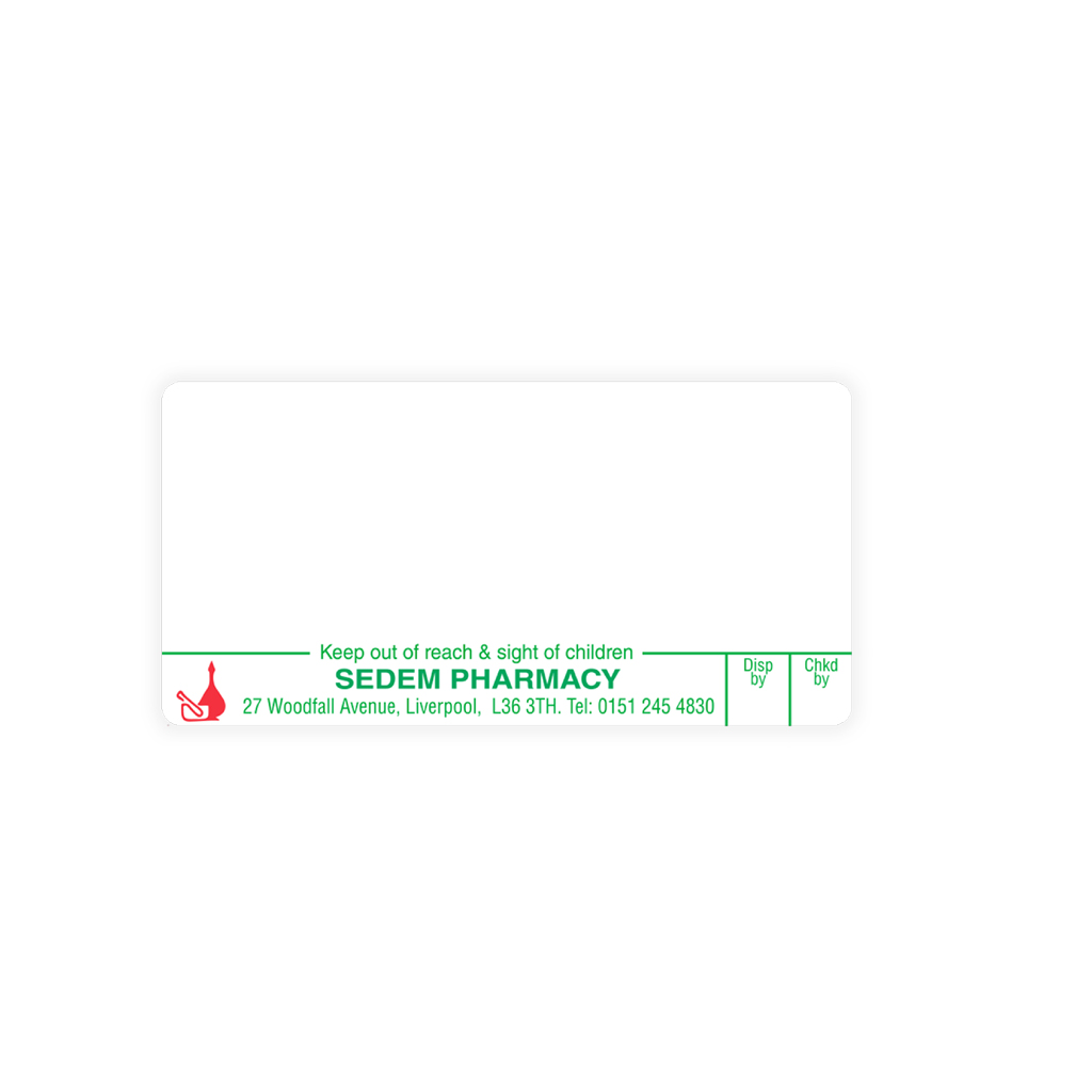 Sedem Pharmacy Labels Woodfall Avenue