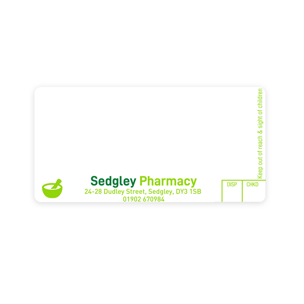 Sedgley Pharmacy Dispensing Labels
