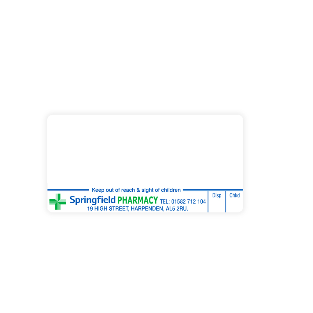 [AZEMT2547] Springfield Dispensing Labels (Jade)