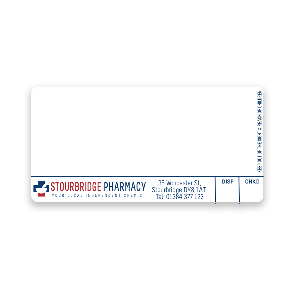 Roshban Stourbridge Pharmacy Labels