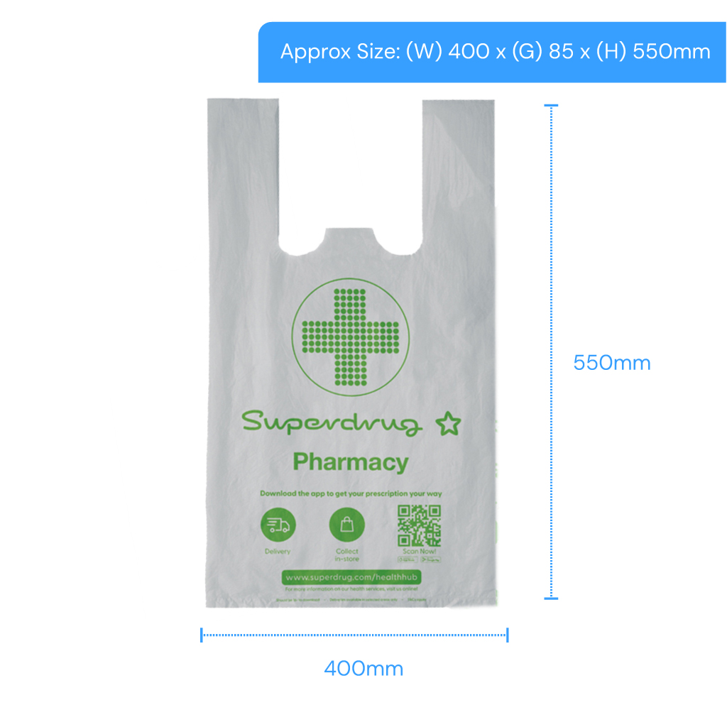 Superdrug D9 Pharmacy Carrier Bag