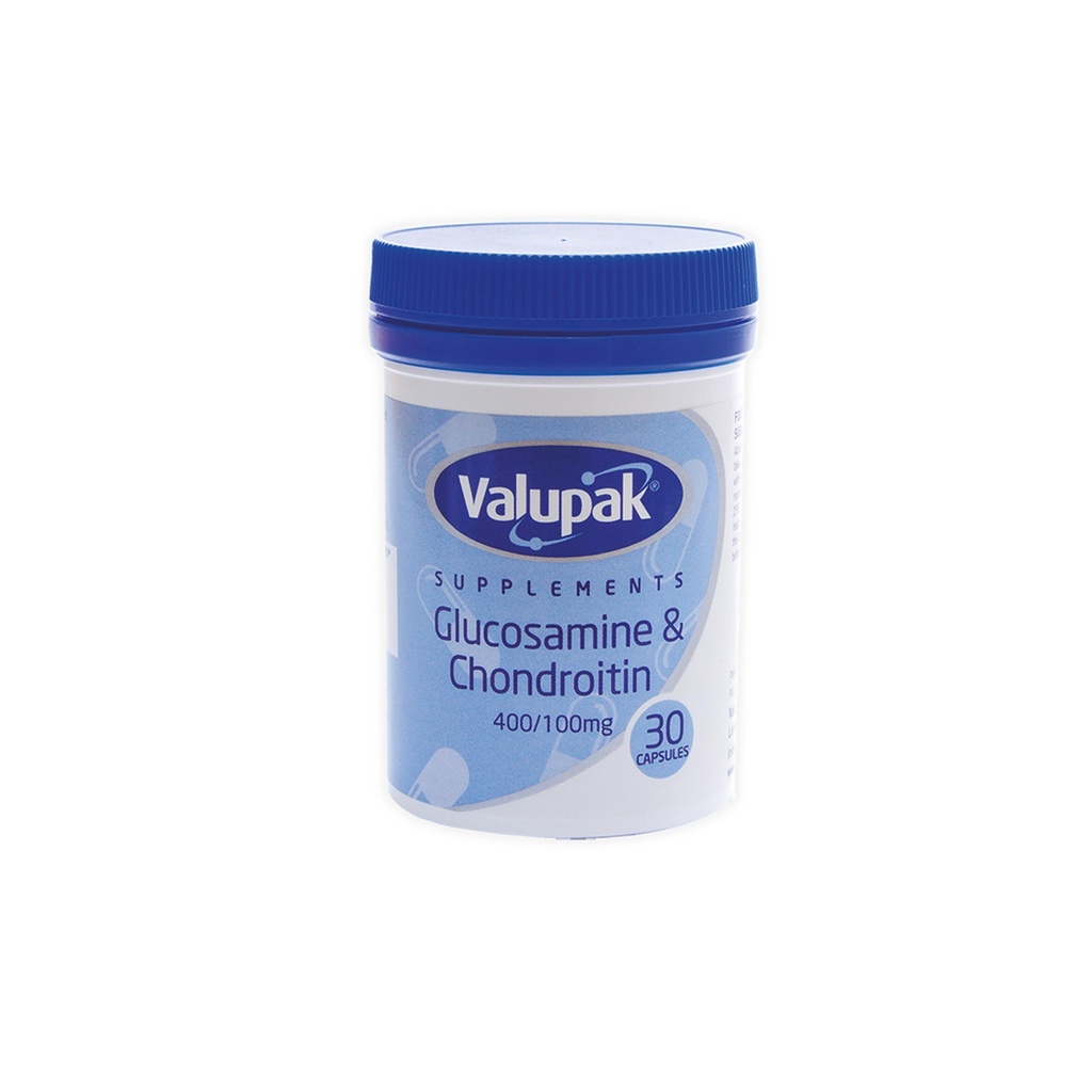 [2855187] Valupak Glucosamine & Chondroitin 400 100mg 30 Tablets