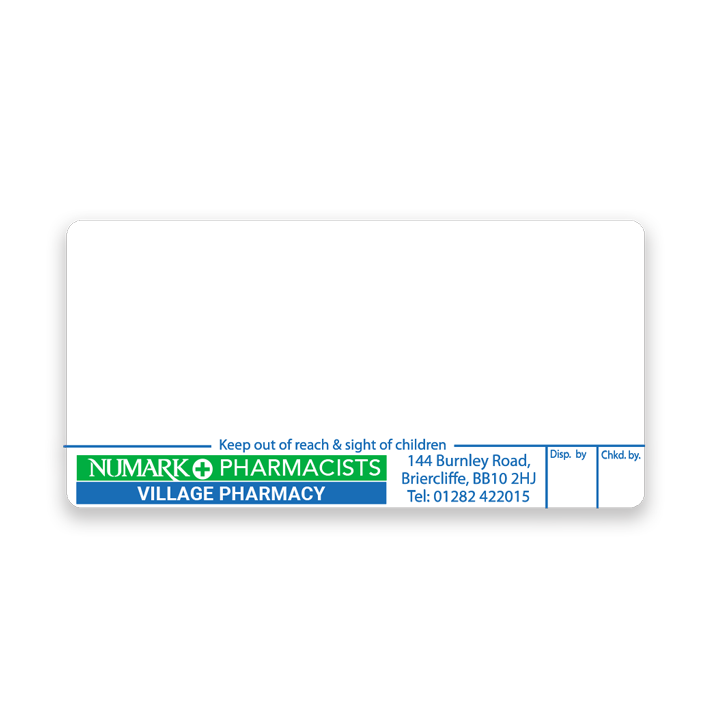 Village Pharmacy (Burnley Road) Labels