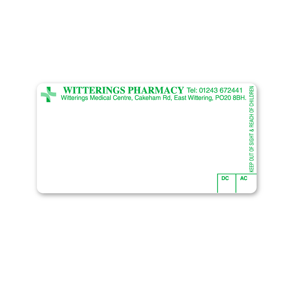 [AZEMT2626] Whittering Pharmacy Labels 