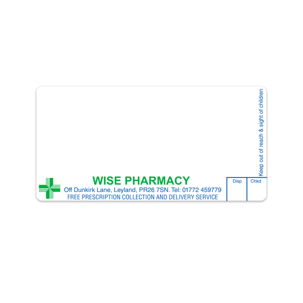 Wise Group Leyland Pharmacy Labels