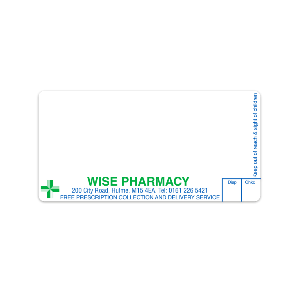 Wise Group 200 City Road Pharmacy Labels