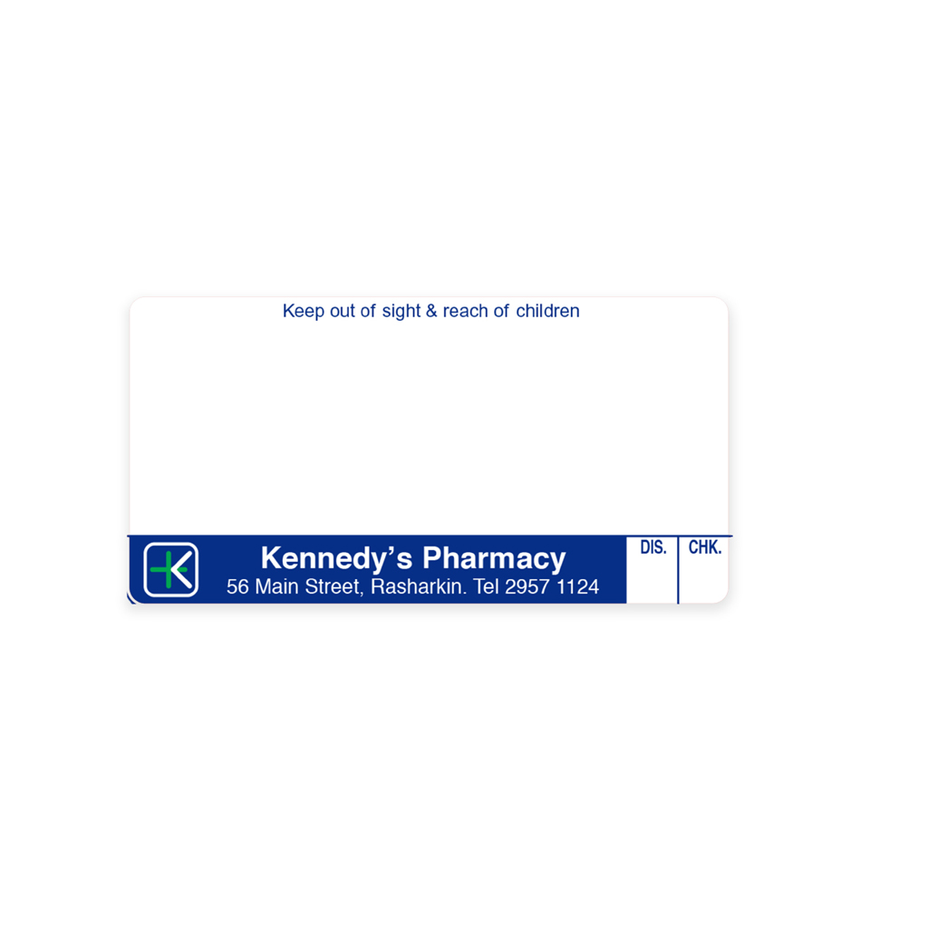 Kennedys Pharmacy Dispensing Labels