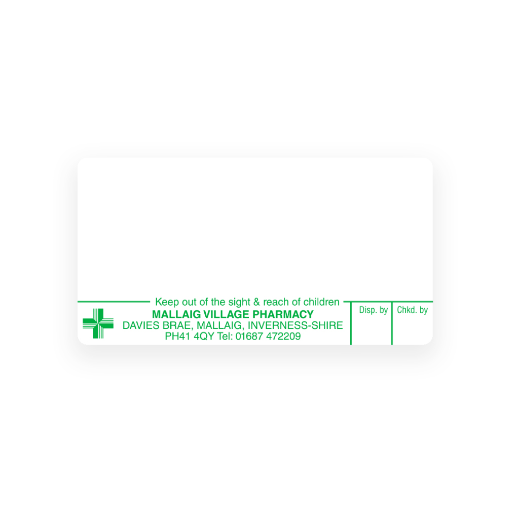 Mallaig Village Pharmacy Labels