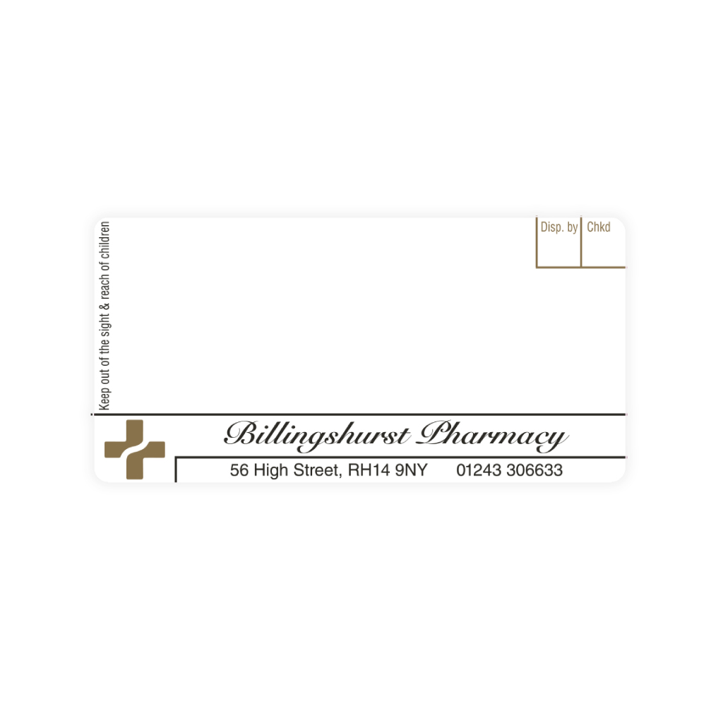 Billingshurst Pharmacy Dispensing Labels 