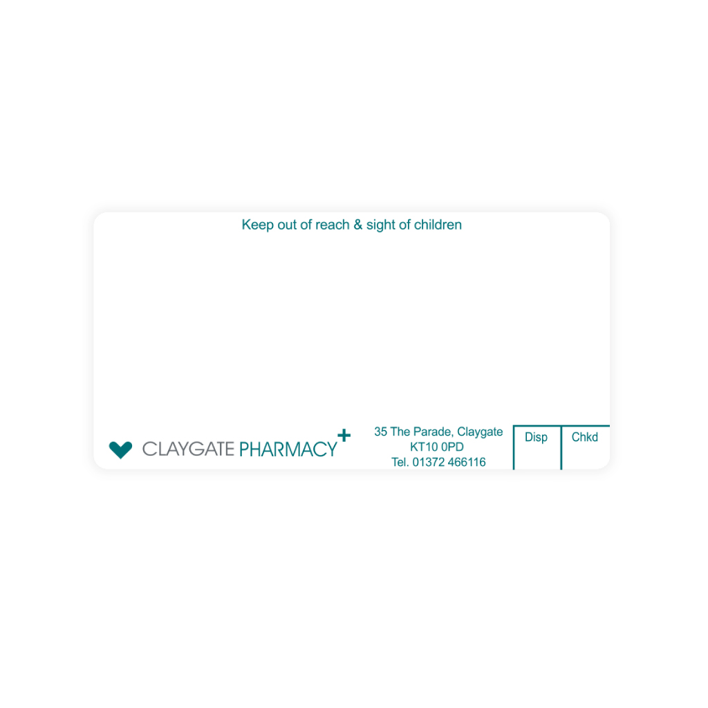Claygate Pharmacy Labels