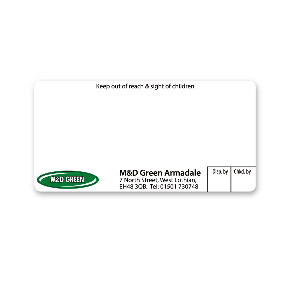 M&D Green Armadale Pharmacy Labels