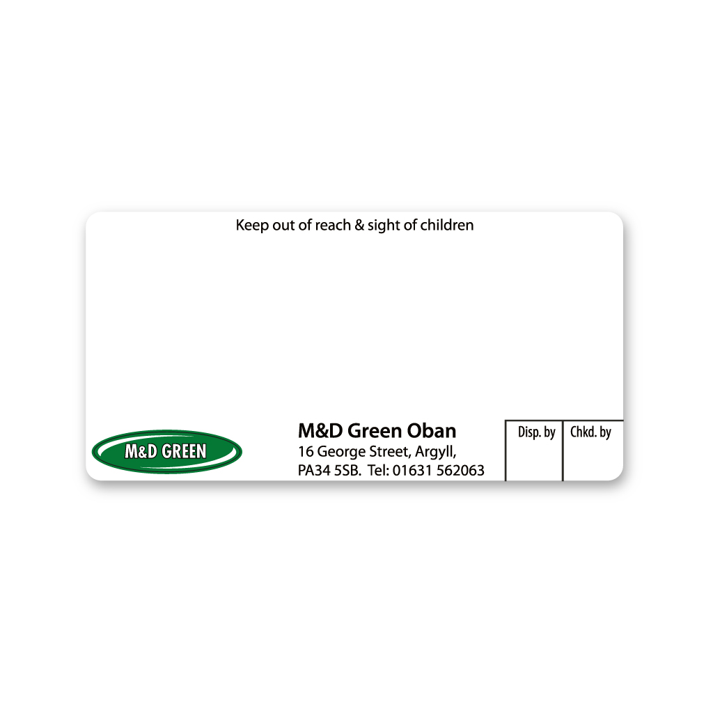 M&D Oban Pharmacy Labels