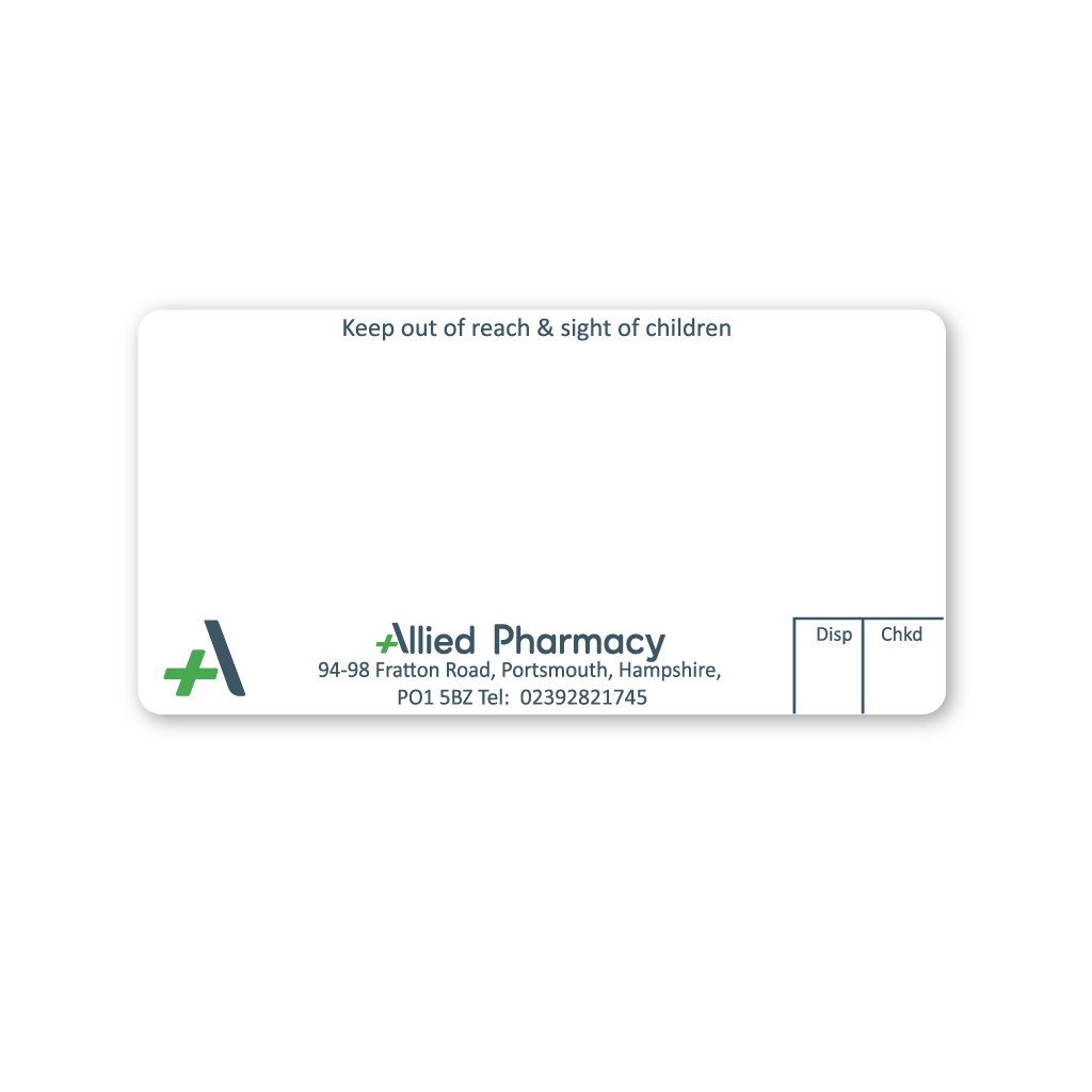 [EMT4765] Allied Fratton Road Pharmacy Labels