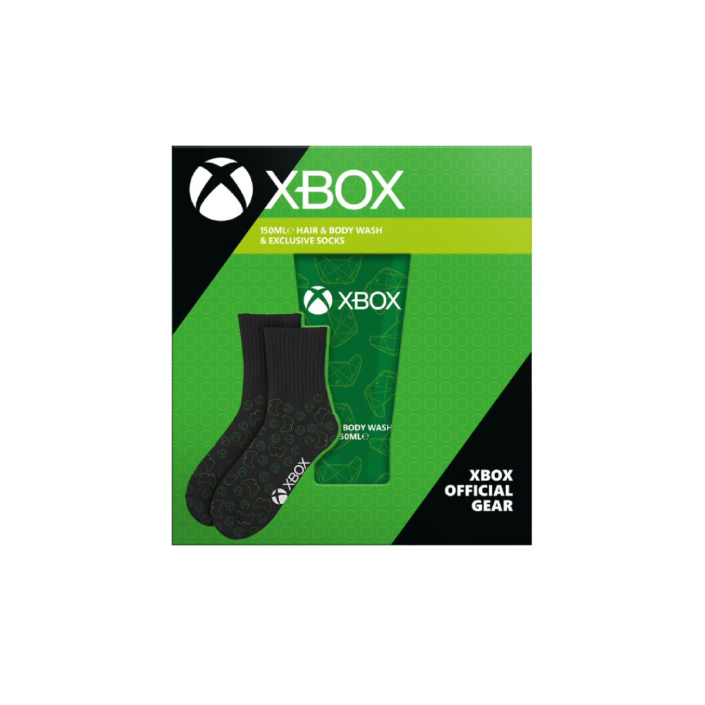 [XBX7187] XBOX Socks Set With 150ml Hair and Body Wash 