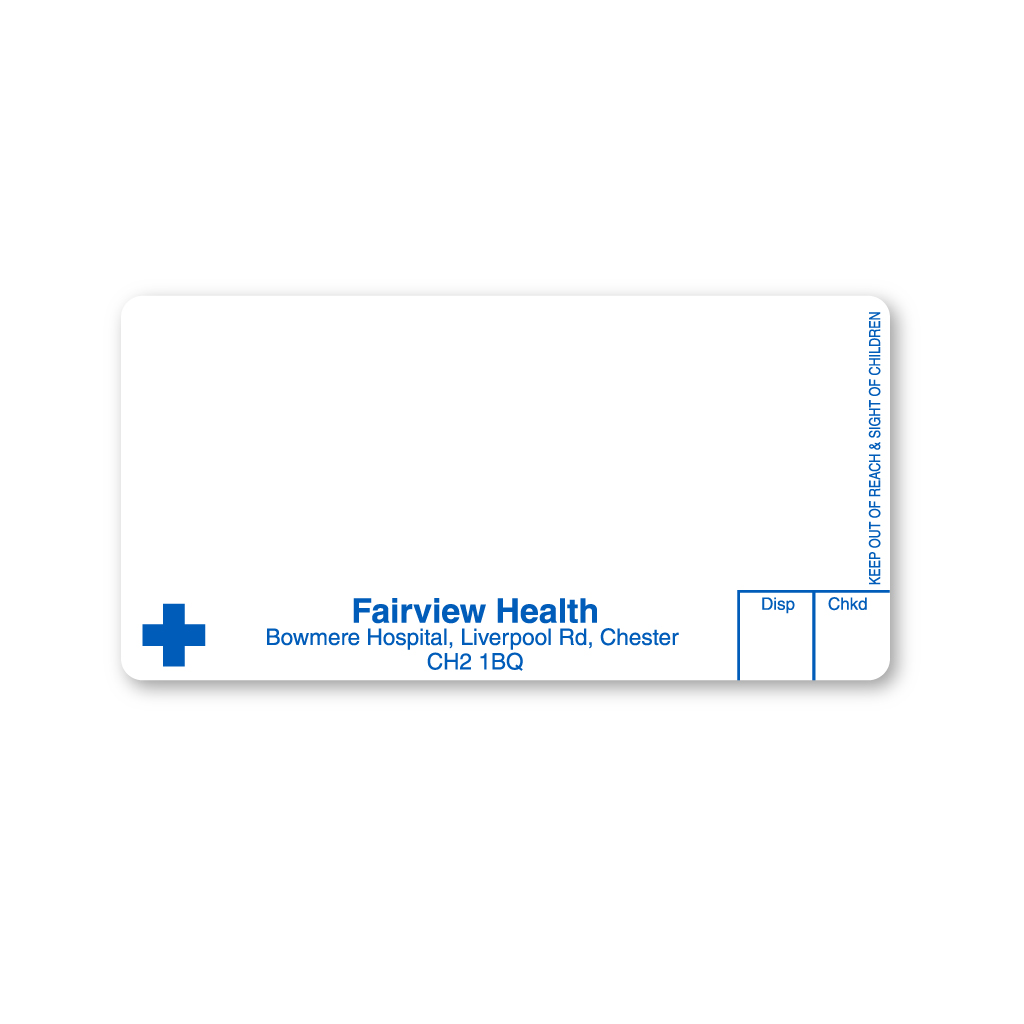 [EMT4773] Fairview Health (Liverpool Rd) Pharmacy Labels