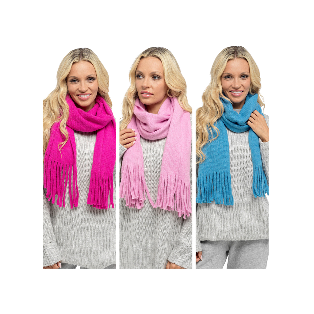 [GL1012] Ladies Chunky Plain Scarf Assorted Colours 
