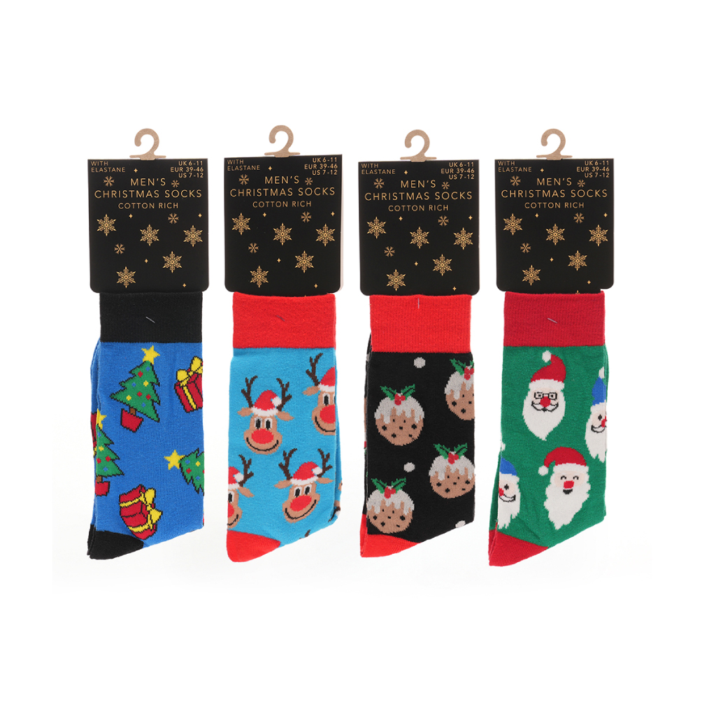 [SK028] Mens Christmas Pattern Socks