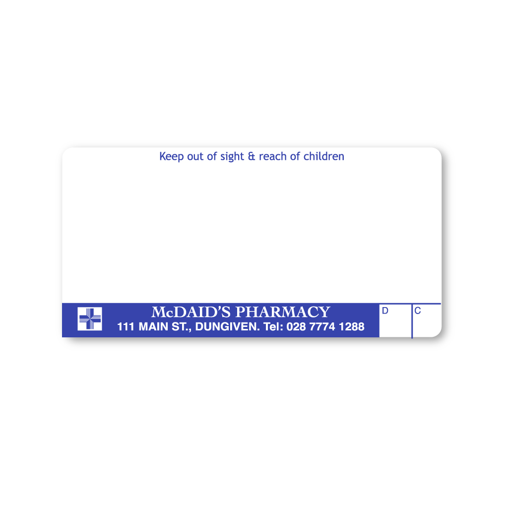 McDaids Chemist Labels
