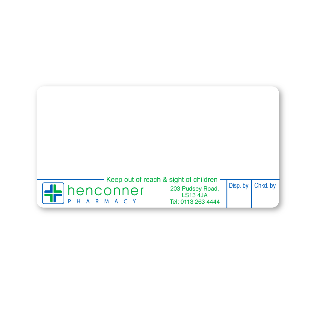 Henconner Pharmacy Labels