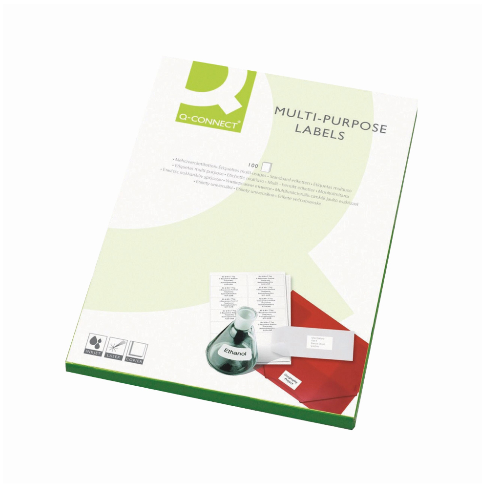 Q-Connect Multipurpose Labels (H21mm x W38mm)