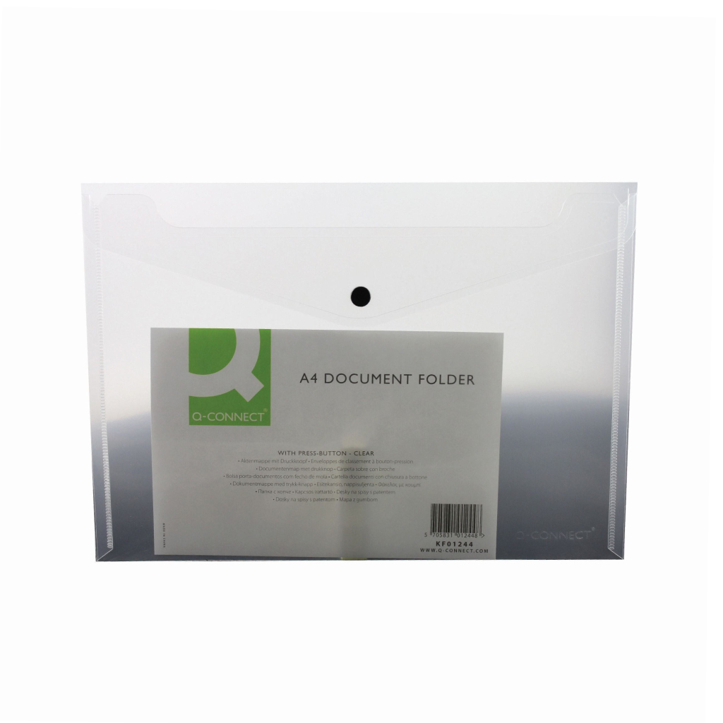 A4 Q-Connect Doc Folder Clear 